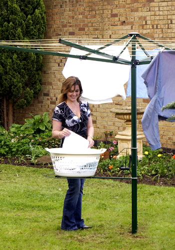 folding rotary clothesline